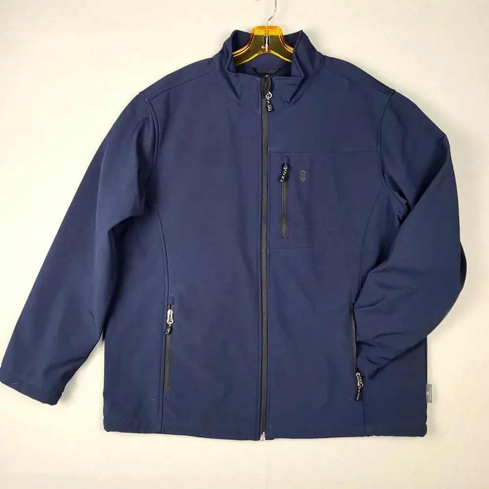 Free Country Men's Lanier Super Softshell® Jacket Size XL Navy 543-MOP4139S